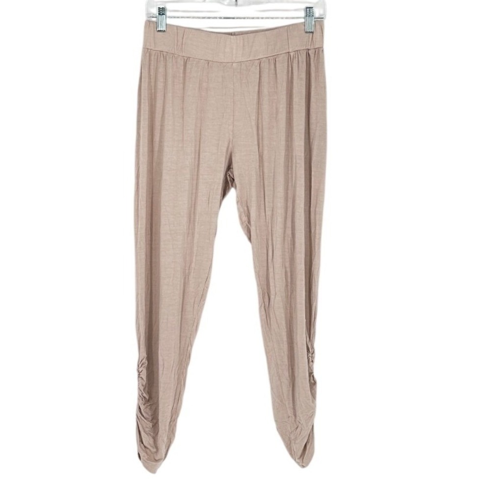 Michael Lauren Pablo Pant Womens S Taupe‎ Ruched Ankle ML-7020